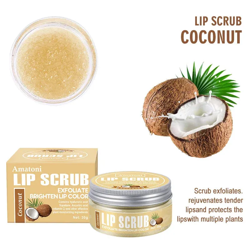 30G Lip Scrub Raspberry Vanilla Coconut Watermelon Exfoliating & Moisturizing