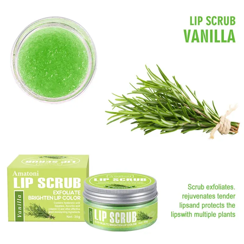 30G Lip Scrub Raspberry Vanilla Coconut Watermelon Exfoliating & Moisturizing