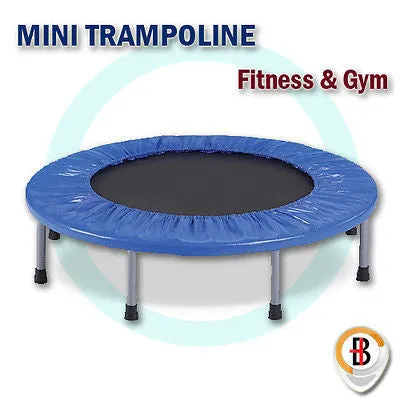 40" Mini Trampoline | Jogger Rebounder | Home Gym Fitness | Blue