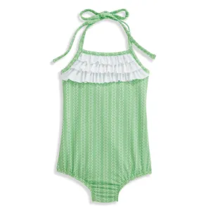 Alys Green Trellis Bathing Suit
