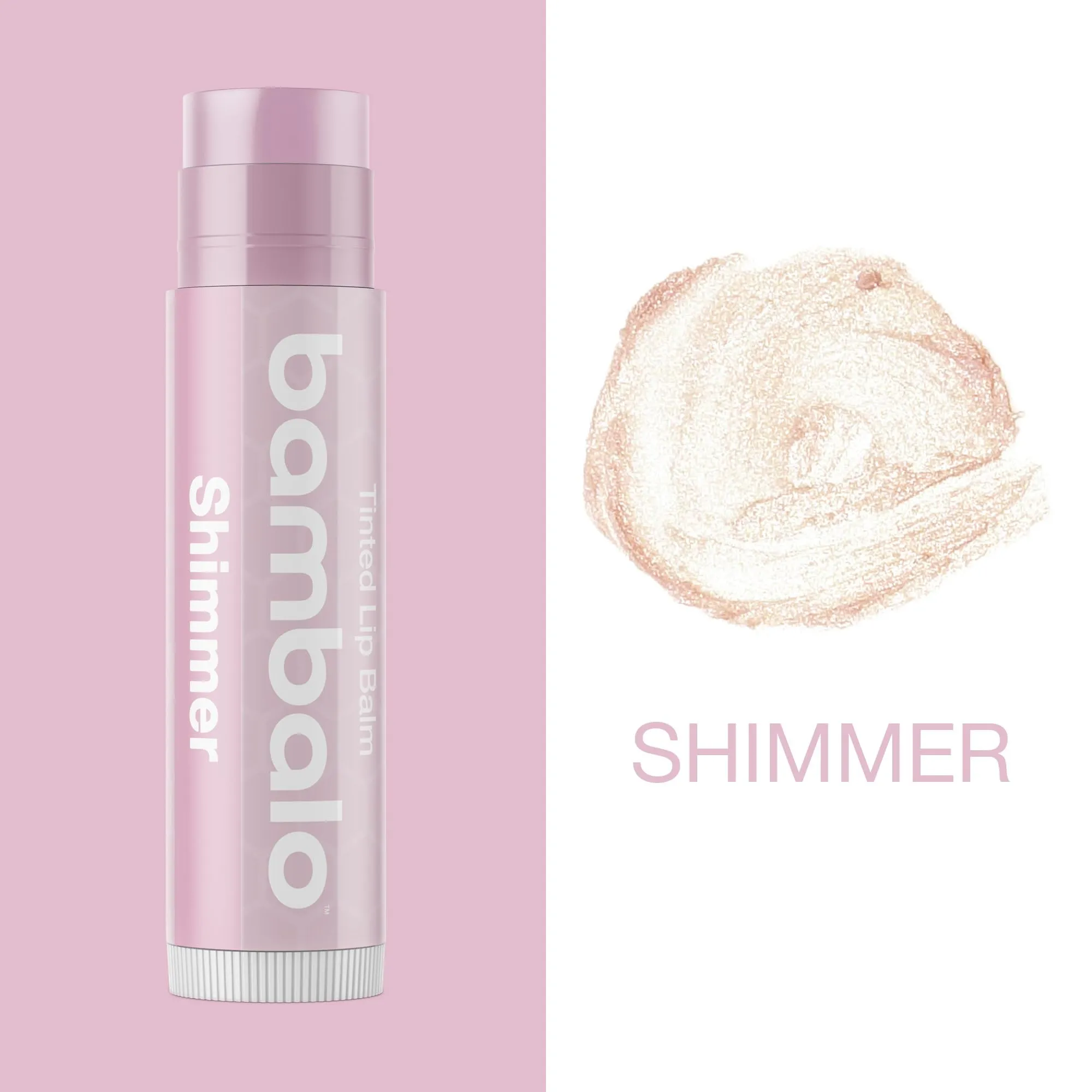 Bambalo 4-Pack Shimmer Tinted Lip Balms - Natural & Organic Ingredients - Hydrating & Moisturizing, USA Made