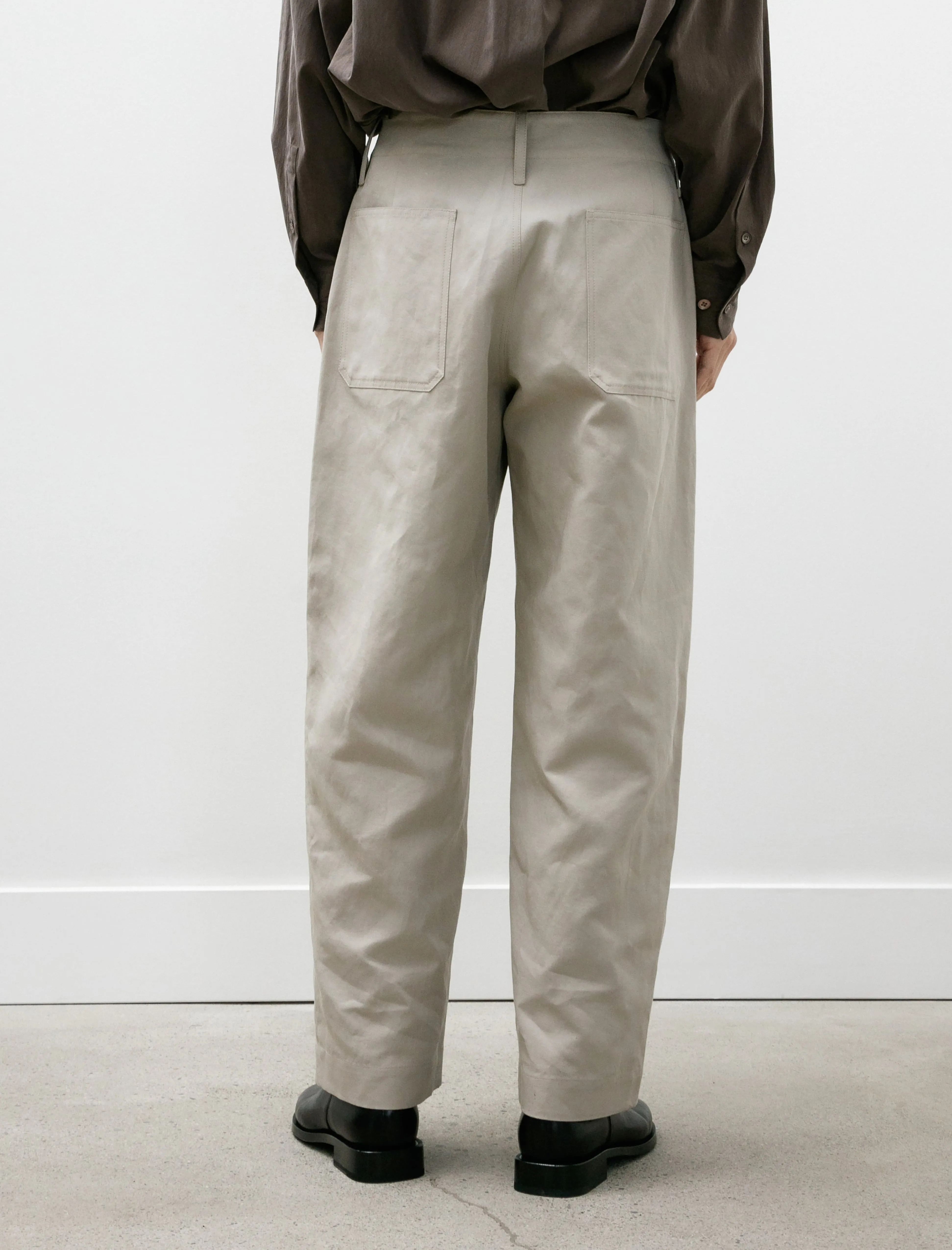 Big Chino Pants Cotton Linen Gabardine Mastic
