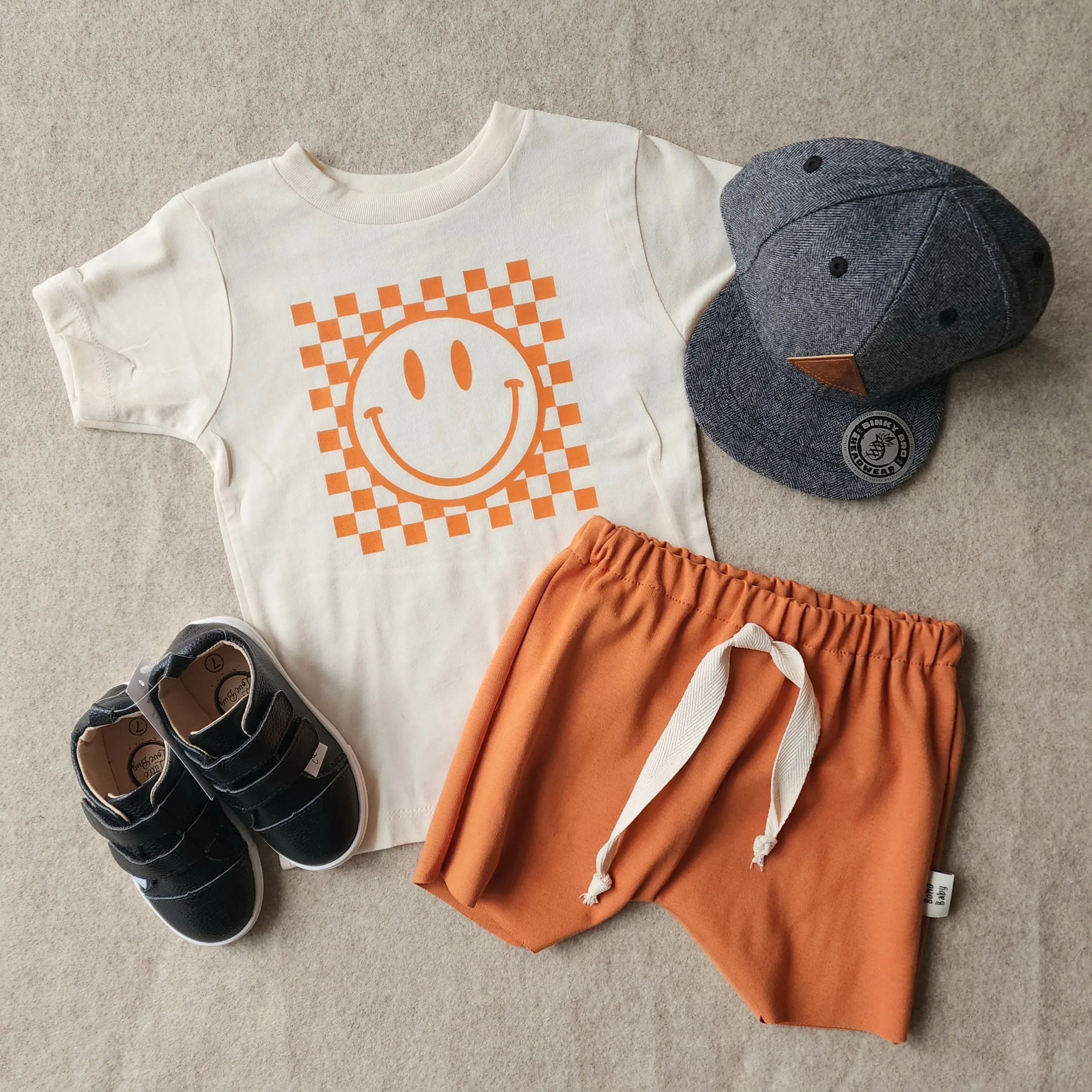 Checkered Smiley Face Tee