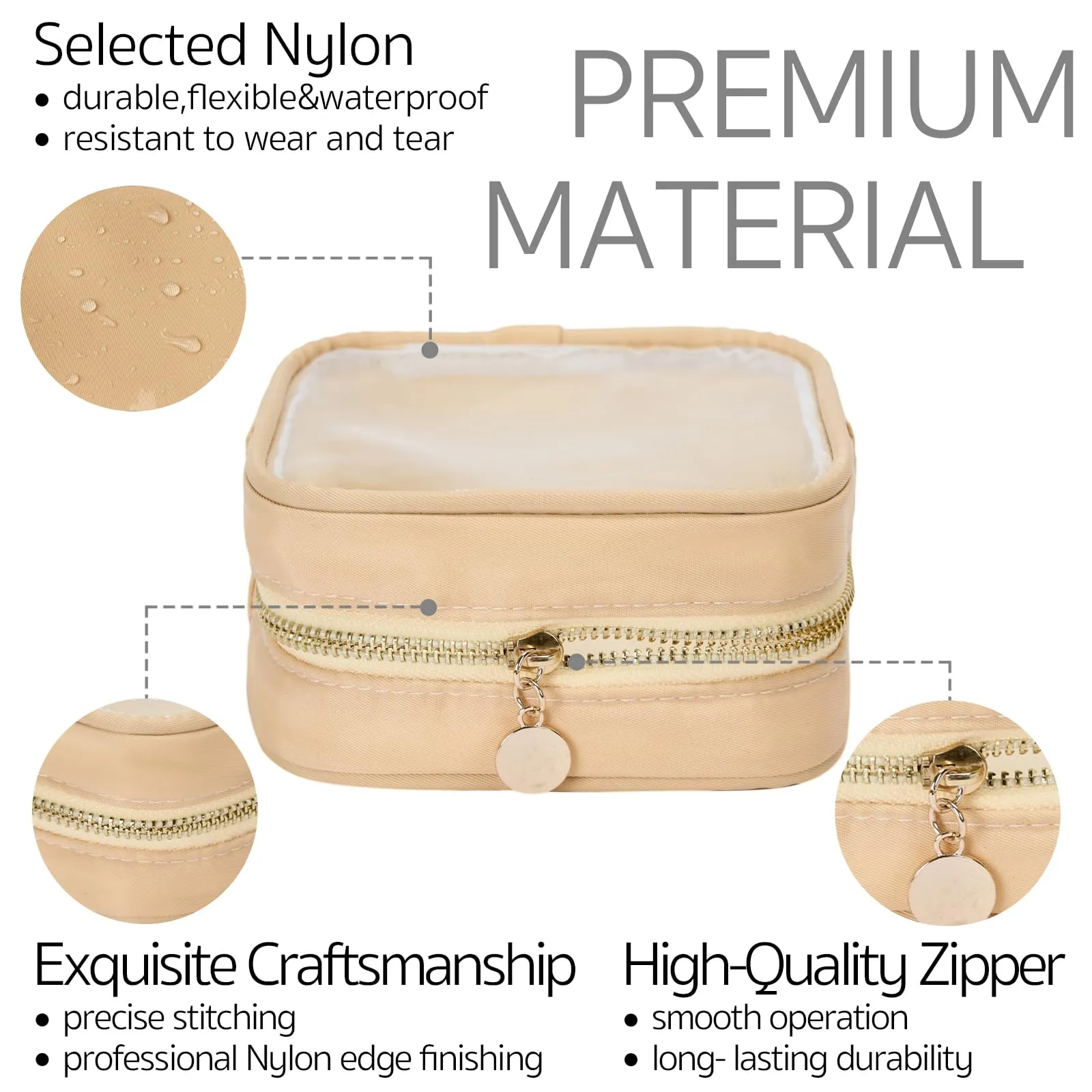 Clear Cosmetic Bag Mini Makeup Bag Women Small Cosmetic Bag for Purse Zipper Cute Pouches Make Up Travel Toiletry Essentials Preppy Purse Organizer Bags