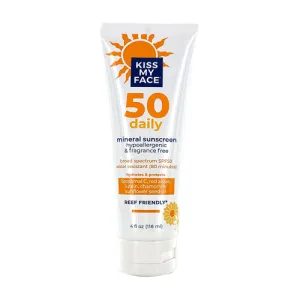 Daily Sunscreen Lotion with SPF 50 4 Oz By Kiss My Face