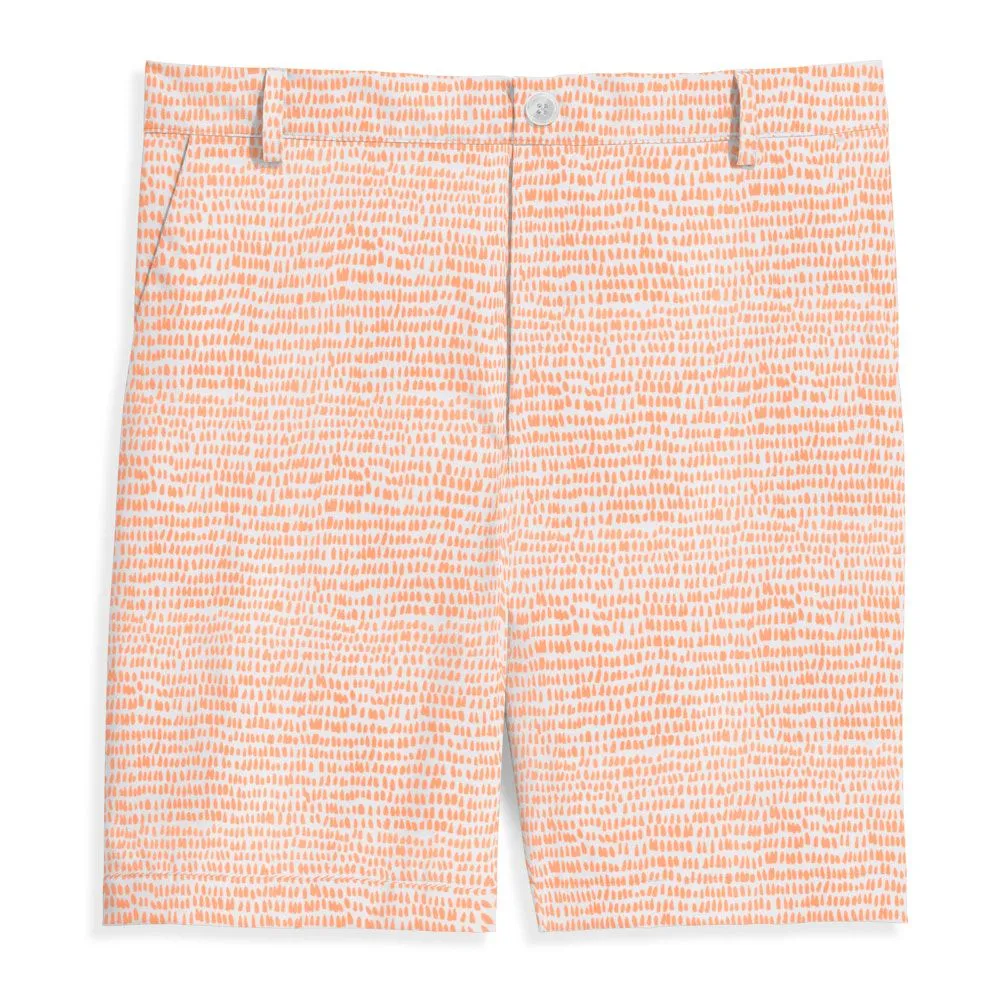 Dress Swim Short -- Orange Brush Strokes