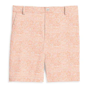 Dress Swim Short -- Orange Brush Strokes