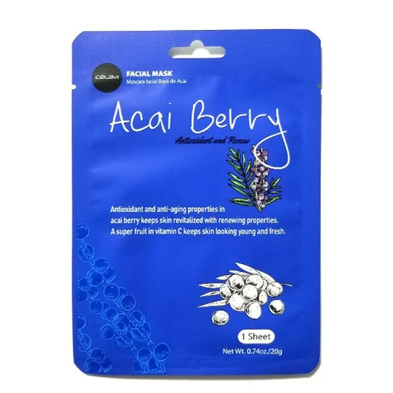 Essence Facial Sheet Mask Moisturizing Skin Care - Acai Berry (24 units)