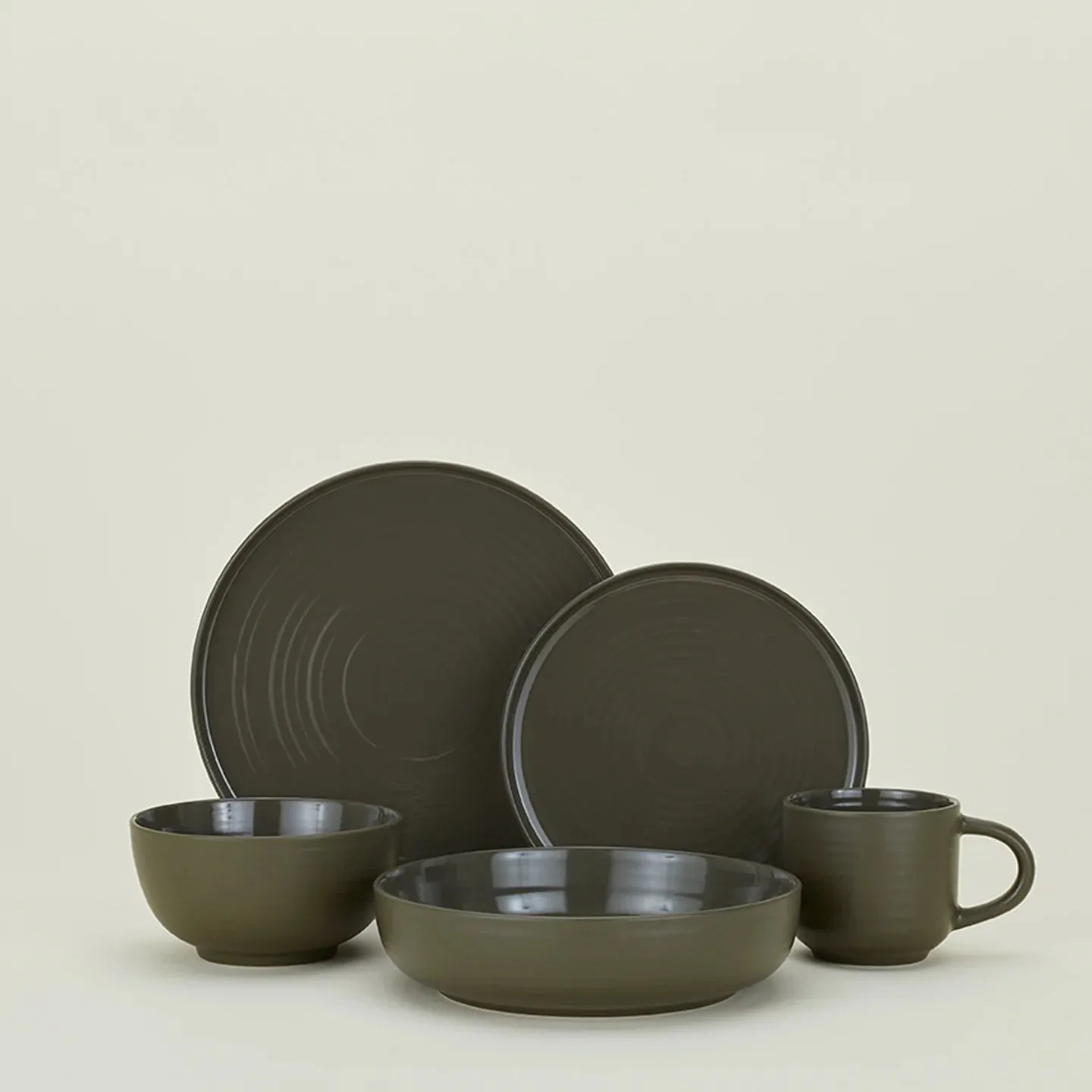 Essential Large Bowl Set of 4 (Olive)