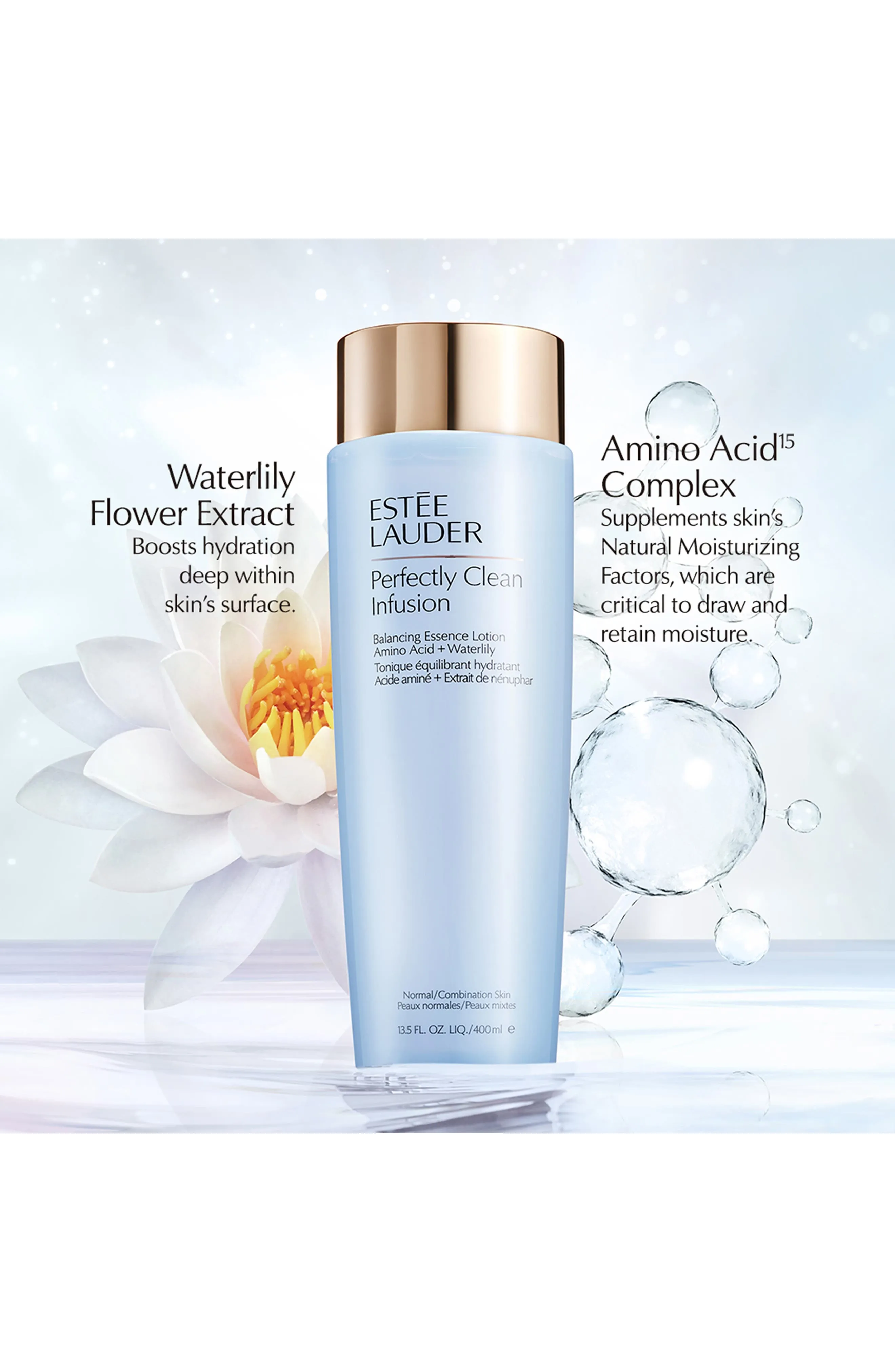 Estee Lauder Perfectly Clean Infusion Balancing Essence Lotion With Amino Acid & Waterlily