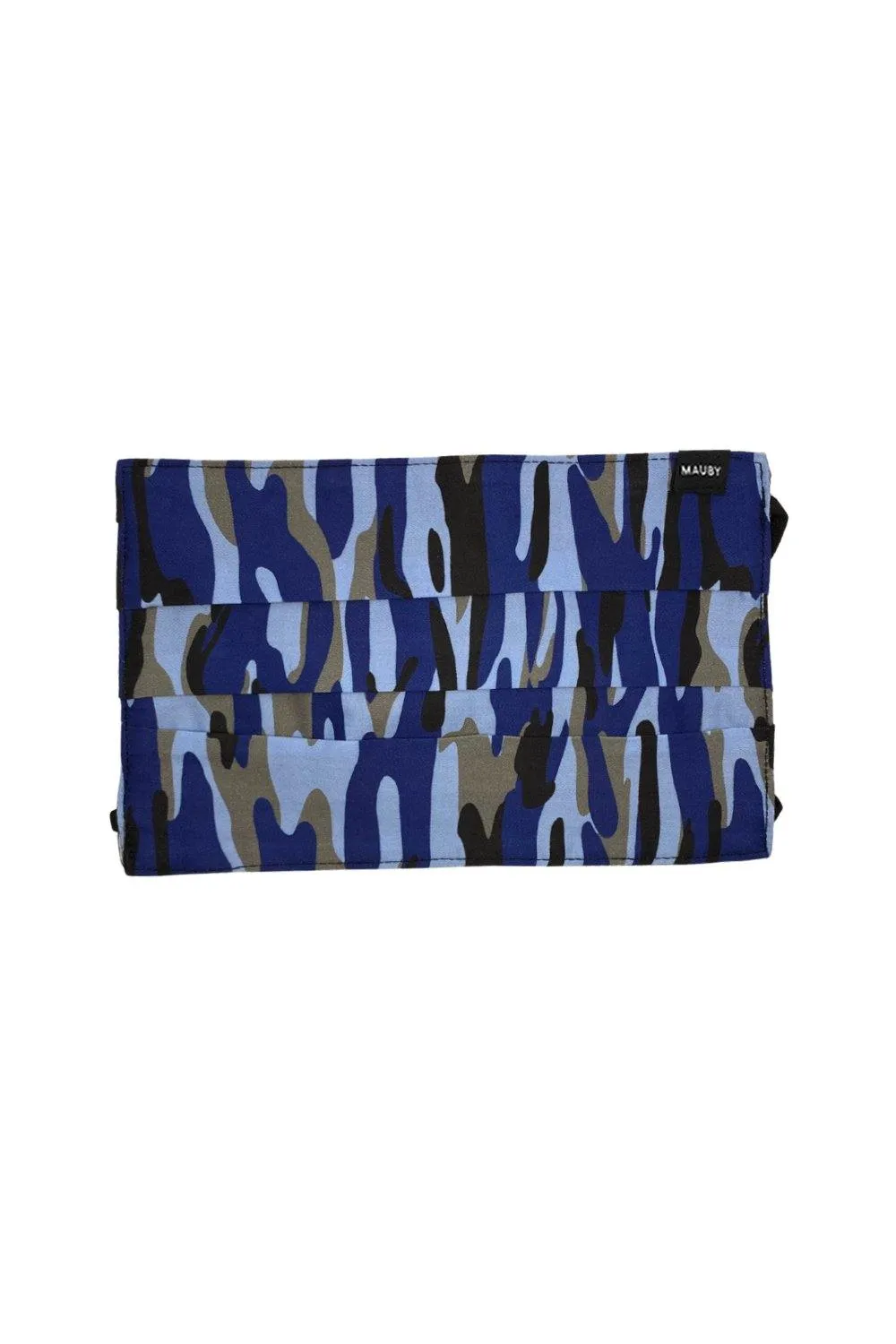 MAUBY FACE MASK: BLUE CAMO RECTANGLE (UNISEX)