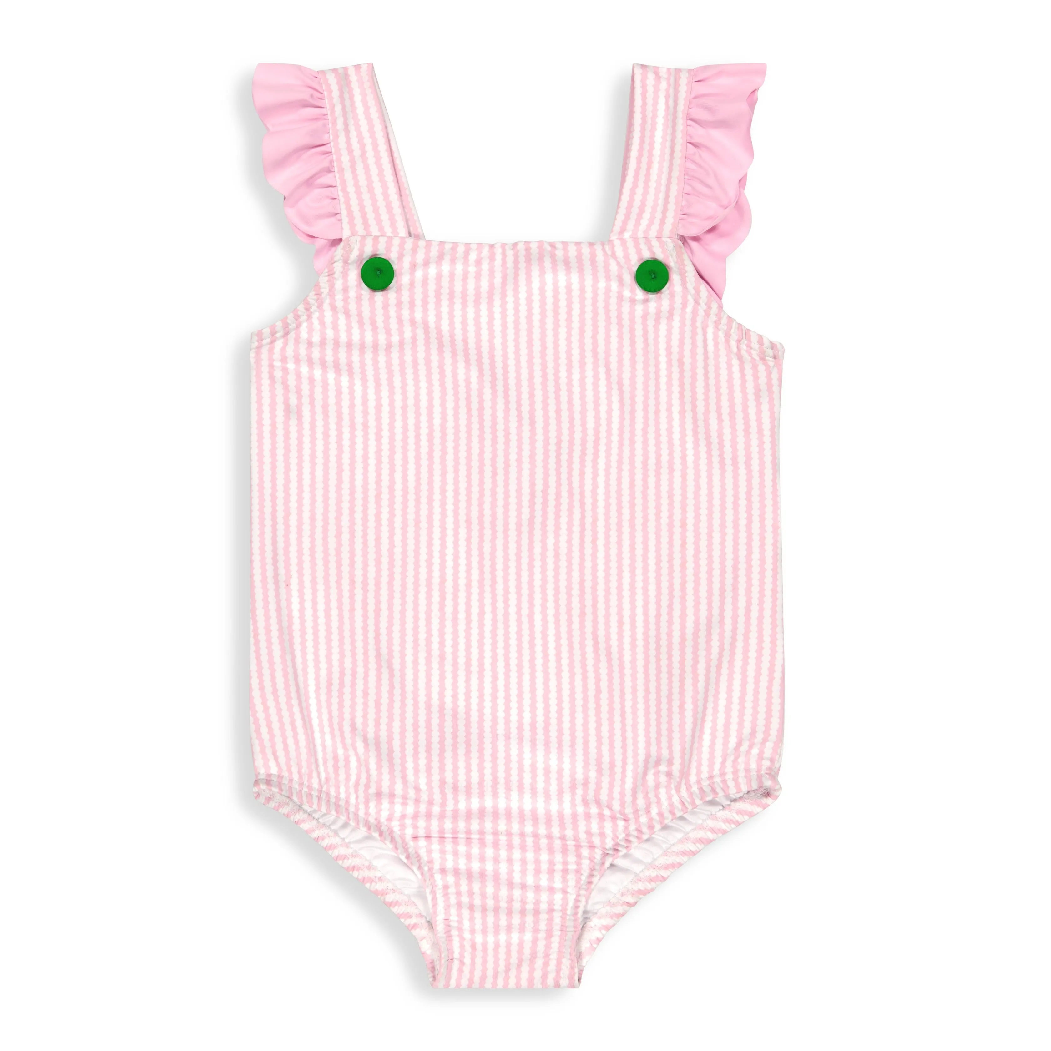 Mia Bathing Suit -- Pink Bubble Stripe