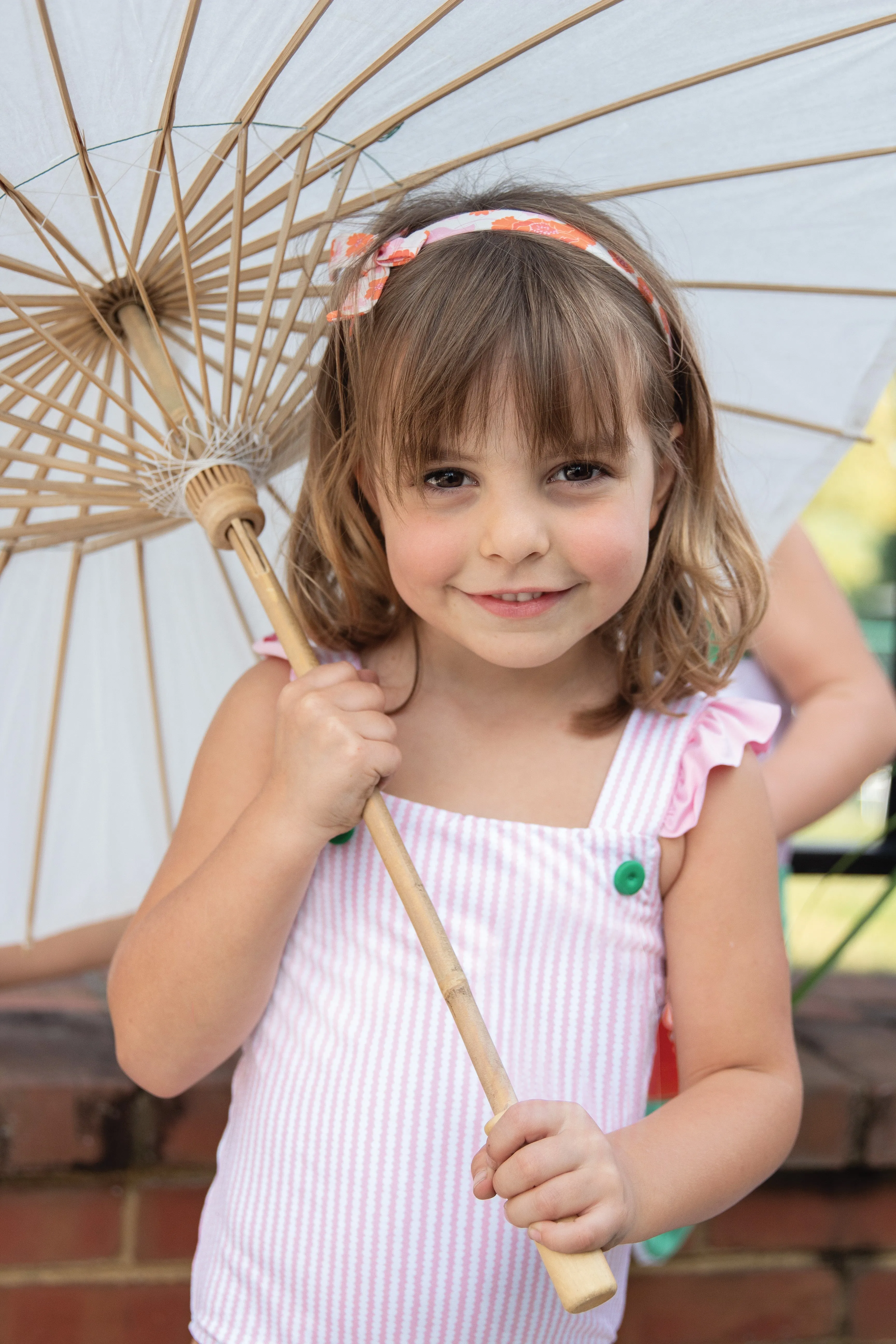 Mia Bathing Suit -- Pink Bubble Stripe
