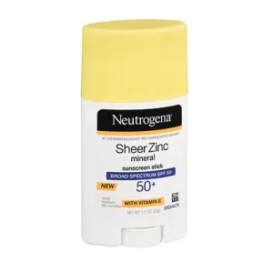 Neutrogena Sheer Zinc Mineral Sunscreen Stick SPF 50  1.5 Oz By Aveeno