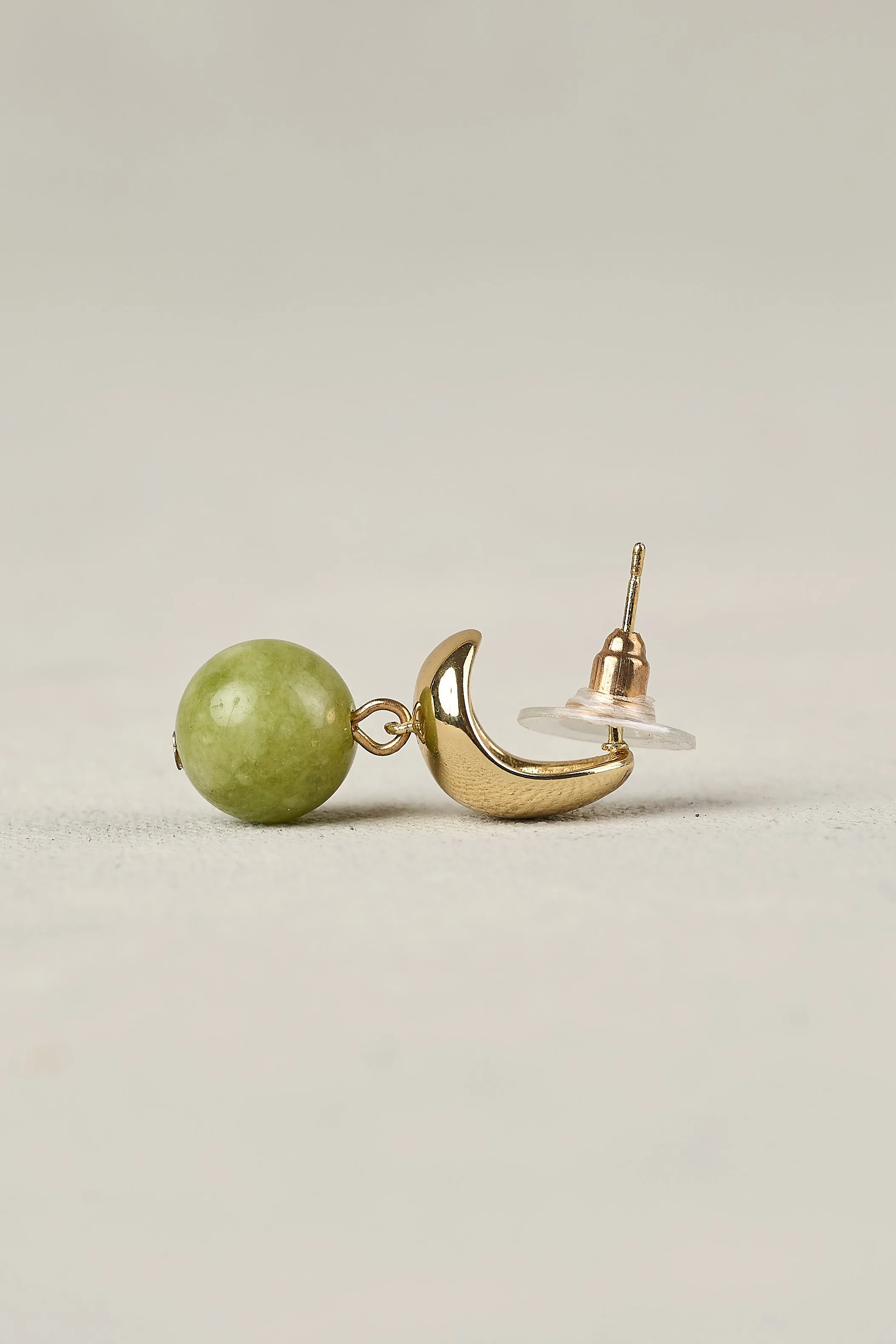 Olivine Stone Earrings - Pear
