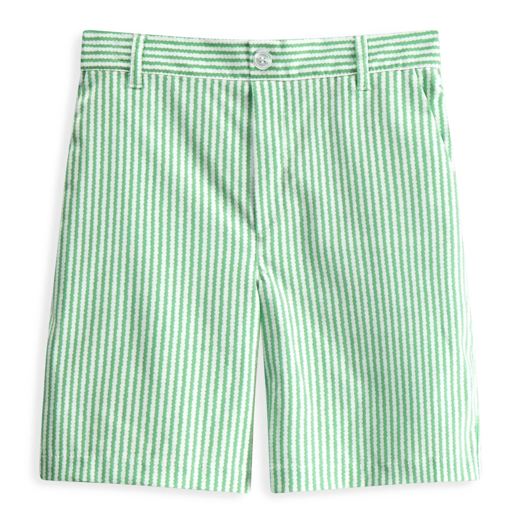 Printed Performance Dress Short -- Green Bubble Stripe