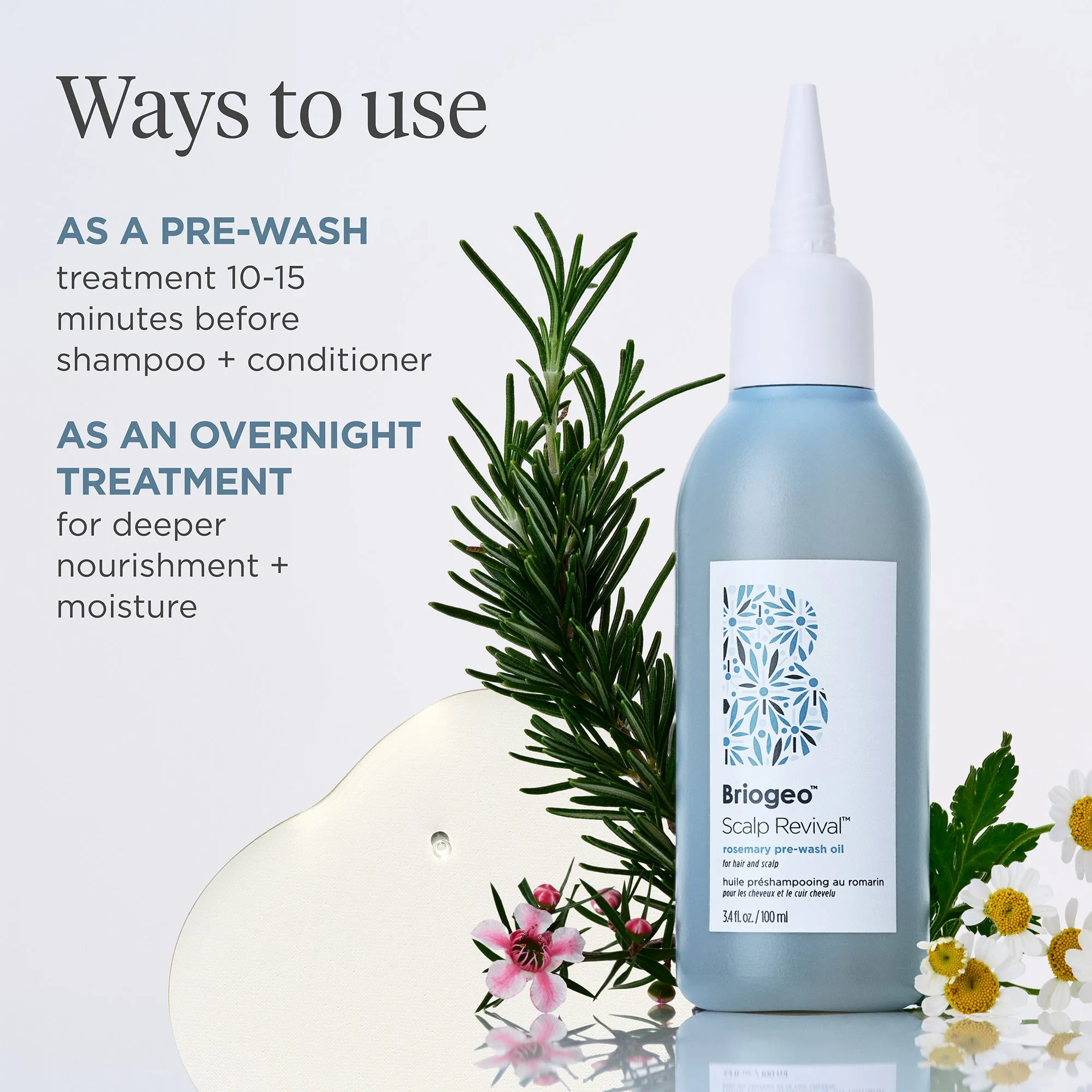 Scalp Revival™ Rosemary Pre-Wash Oil for Hair and Scalp