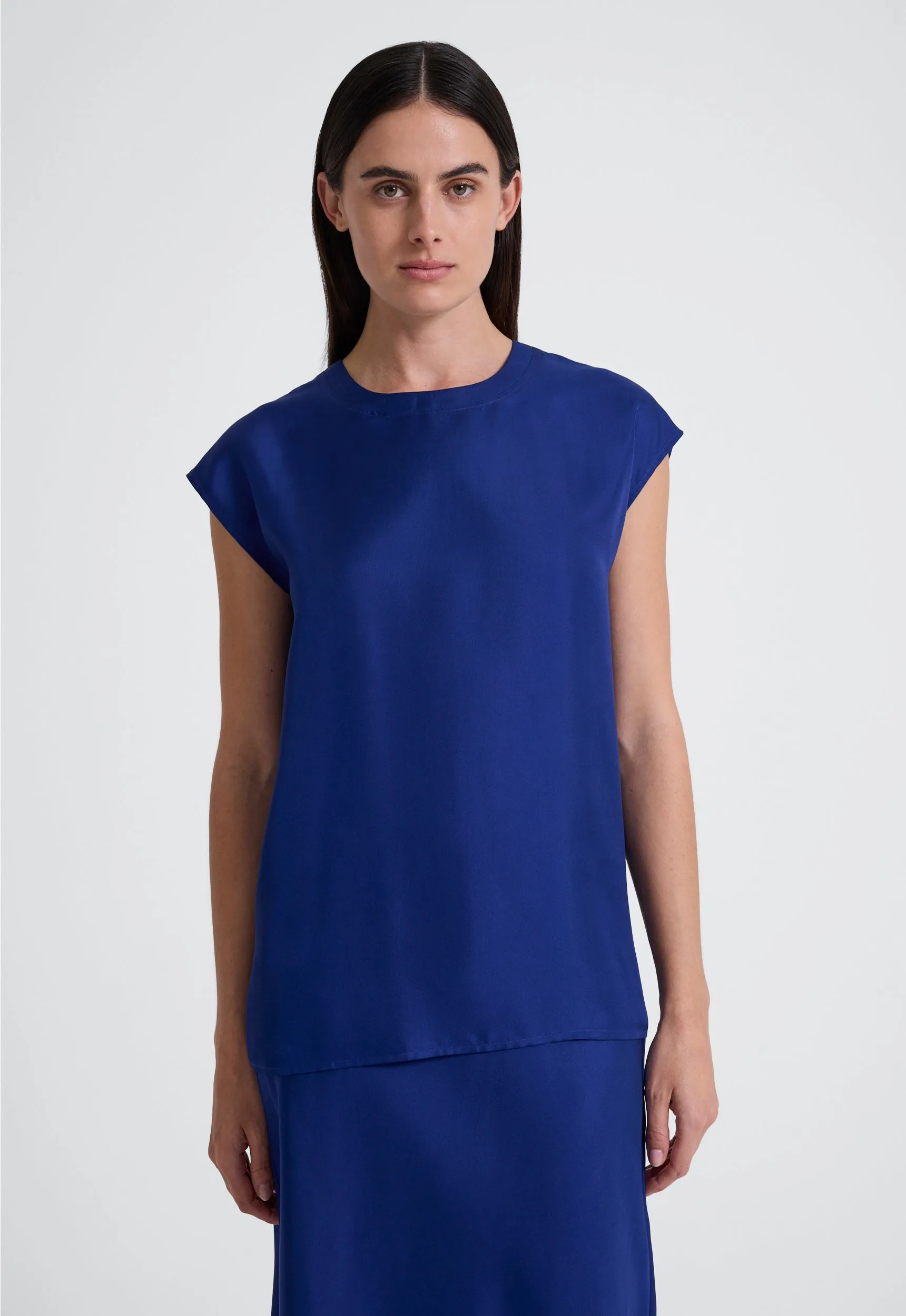Shade Silk Top - Mariner