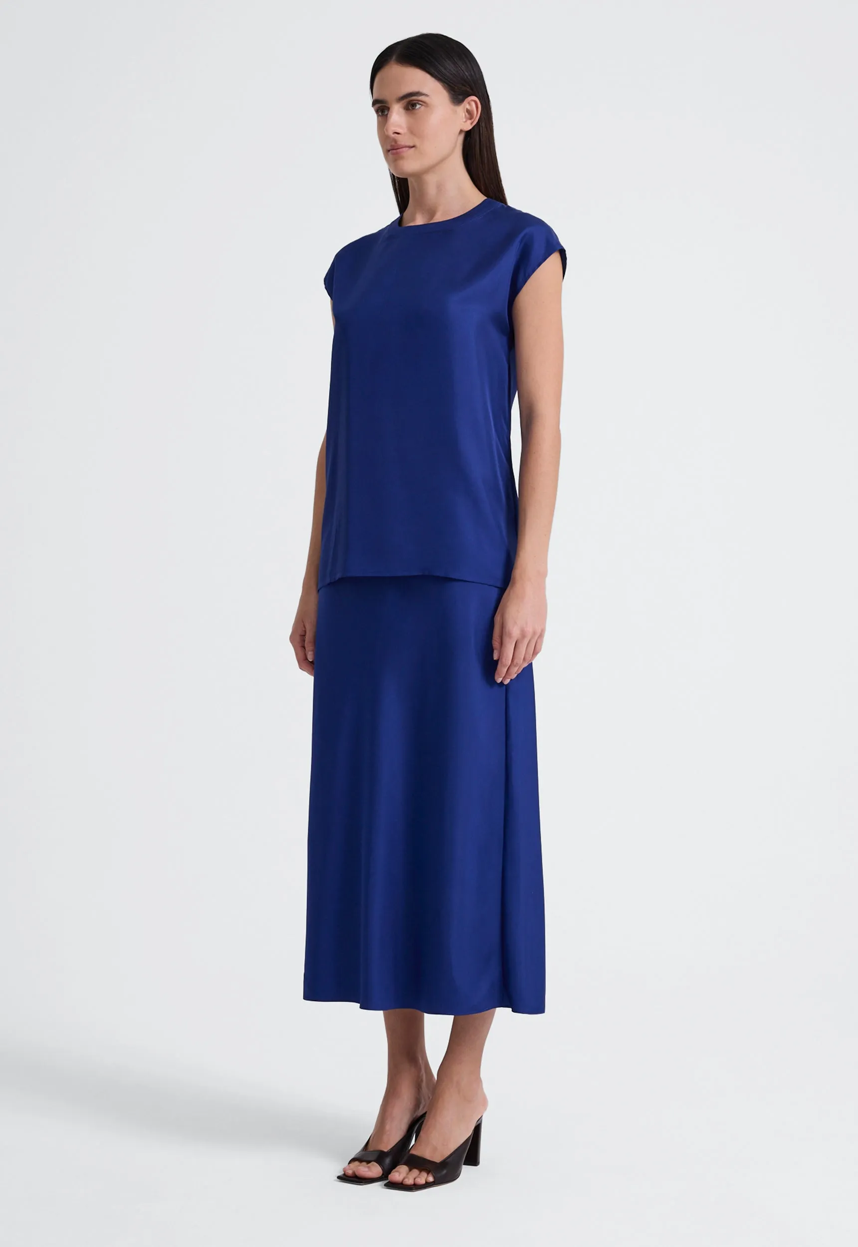 Shade Silk Top - Mariner