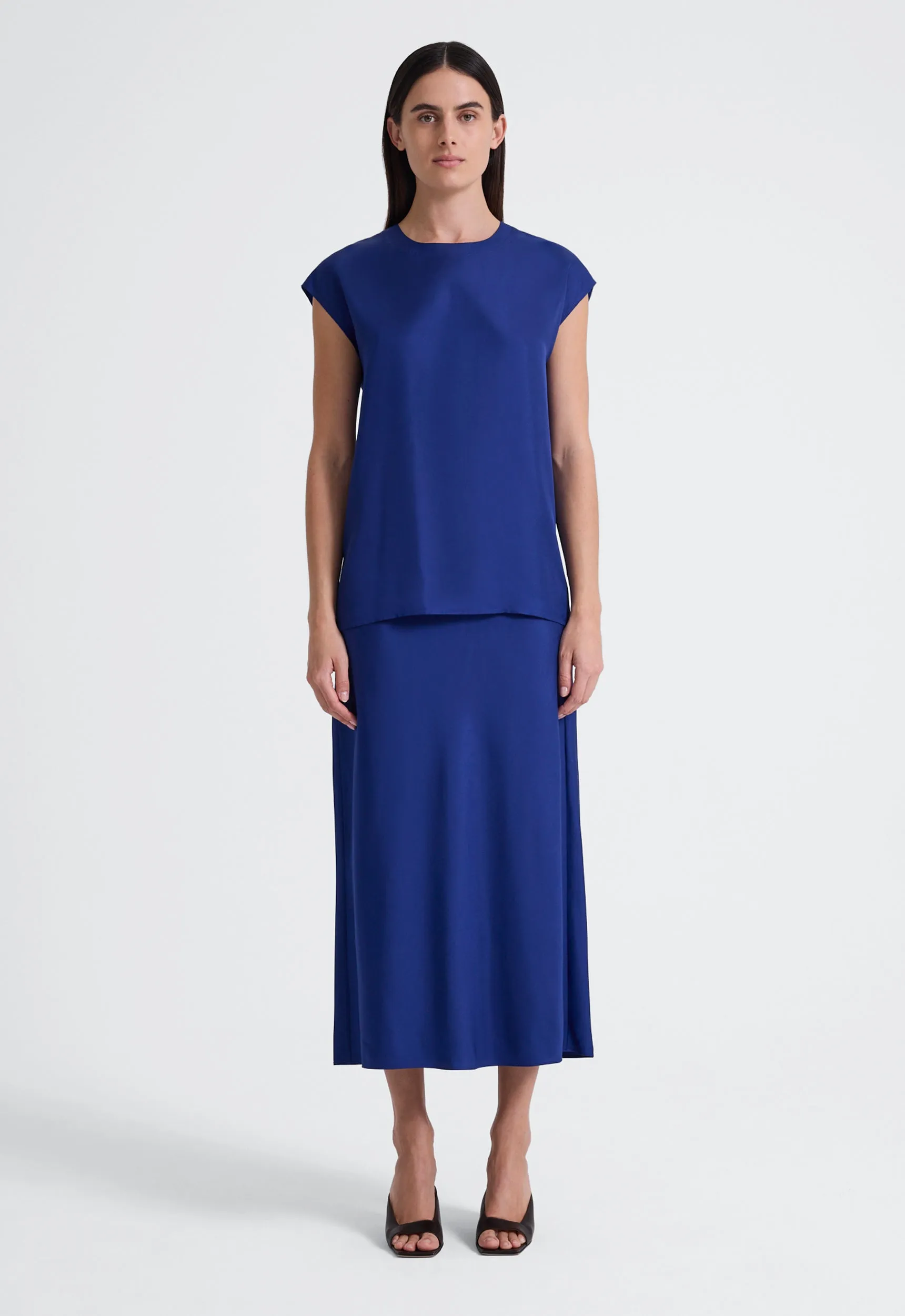 Shade Silk Top - Mariner