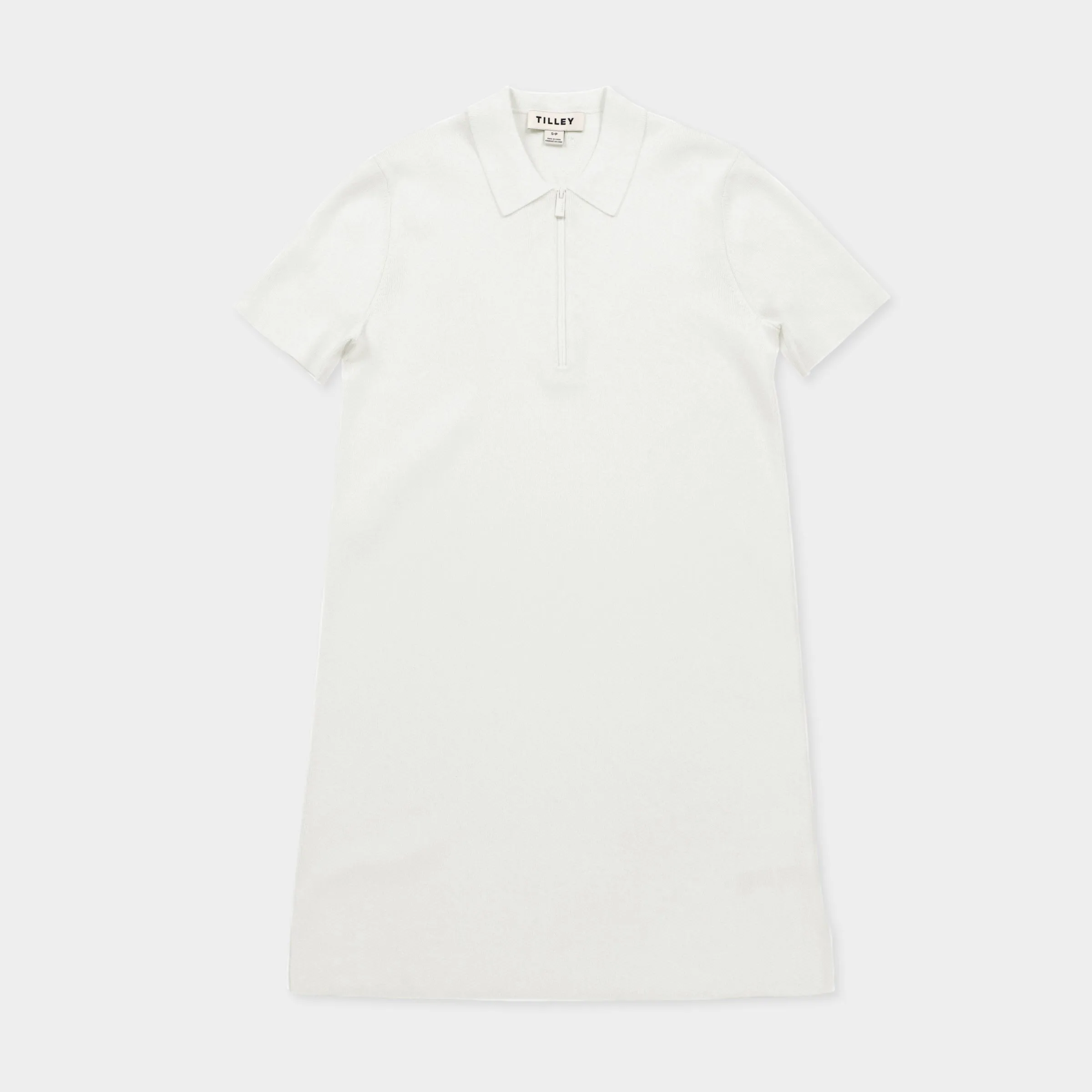 Short Sleeve Zip Polo Dress