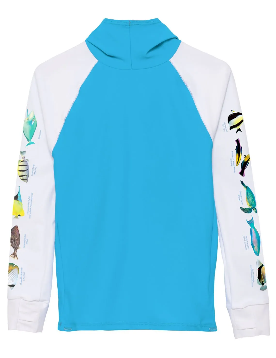 Snorkel Hoodie Rash Guard - Hawaii Fish ID - Hawaii